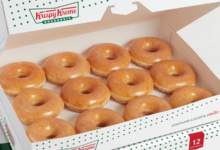 Krispy Kreme dozen of doughnuts